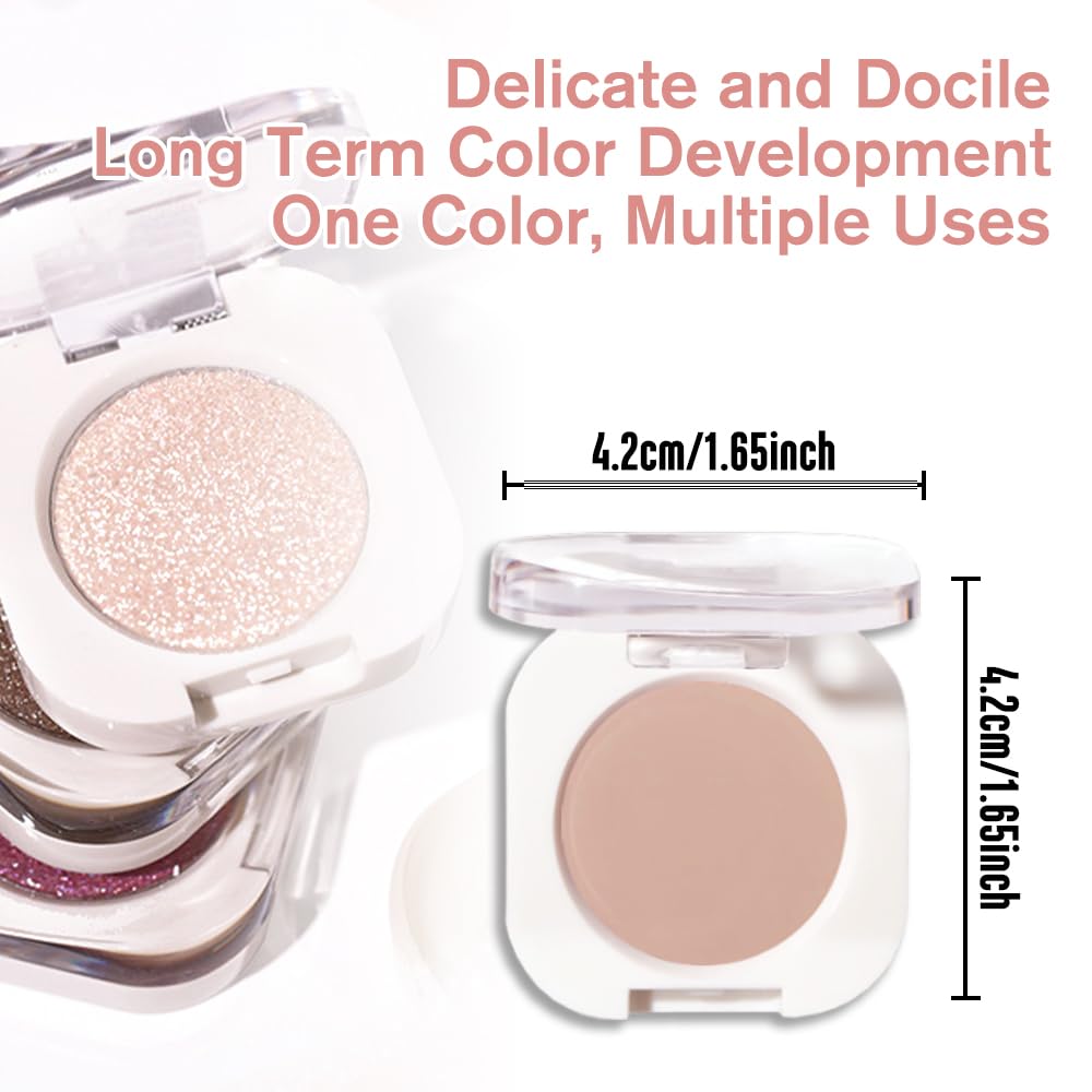 Single Matte Eye Shadow Palette Makeup, Rosy Brown Matte Eyeshadow for Women, Monochrome Eye Shadow Makeup, Pigmented Waterproof Sombras Para Ojos, Vegan, Talc, Paraben & Cruelty Free, 05