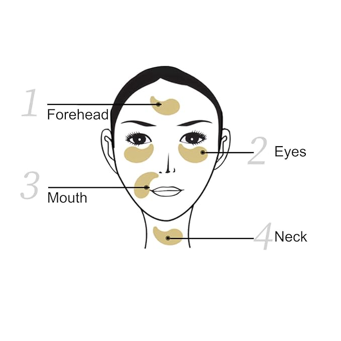 Jakuva 29PCS Gold Gel Crystal Collagen Eye Mask Under Eye Patches For Puffy Eyes and Dark Circles, Hydrating & Anti Aging,24k Gold Eye Mask Eye Patches for Moisturizing