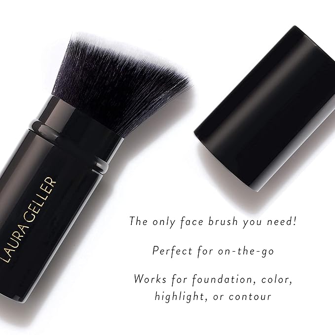 LAURA GELLER NEW YORK Baked Balance-N-Brighten Color Correcting Foundation, Sand + Kabuki Brush
