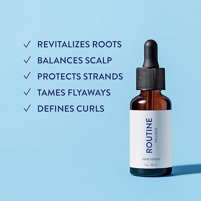Routine Wellness Advanced Hair Serum - Nourishing Scalp Treatment for Enhanced Hair Support and Thickness with Natural Oils, Ideal for Men & Women - 30ml (Pack of 2)