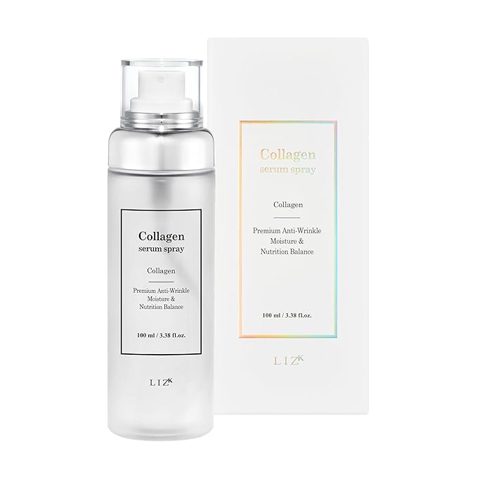 LIZK Collagen Serum Spray for Face 100ml (3.38 fl.oz) Glass Skin,easy to use, sparying at last step in skincare,body care, moisture mist, korea cosmetics