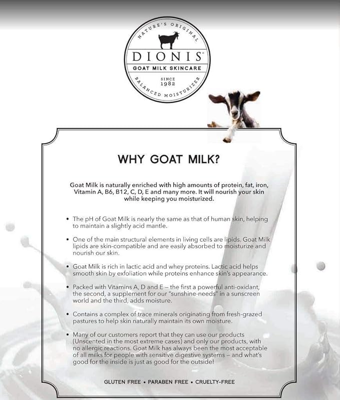 Dionis Goat Milk Hand Cream and Lip Balm 3 Piece Gift Set (Vanilla Bean, 3 Piece)