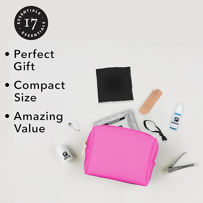 Pinch Provisions Gym Kit, includes 15 Personal Care Essentials for Wellness & Beauty, Perfect for Gifts, Gym Bags, Duffle Bags & Lockers (Hot Pink)