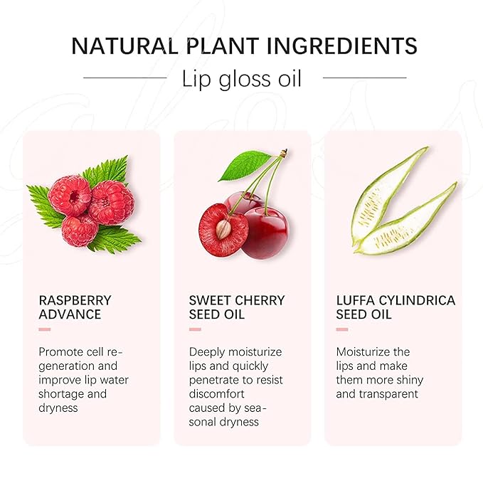 Moisturizing Lip Oil,No-Sticky Lip Gloss Lip Balm Lip Care,Fruit Flavoured Lip Oil For Dry Lip's Moisturizing Hydrating And Nourishing (004#CORAL) 0.2 OZ