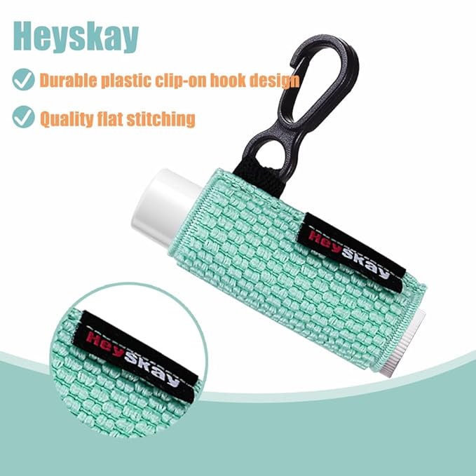 3PCS Lip Balm Holder Sleeves Keychain Chapstick Holder Lip Gloss Holder Keychain Chapstick Elastic Sleeves(Beige/Grey/Orange)