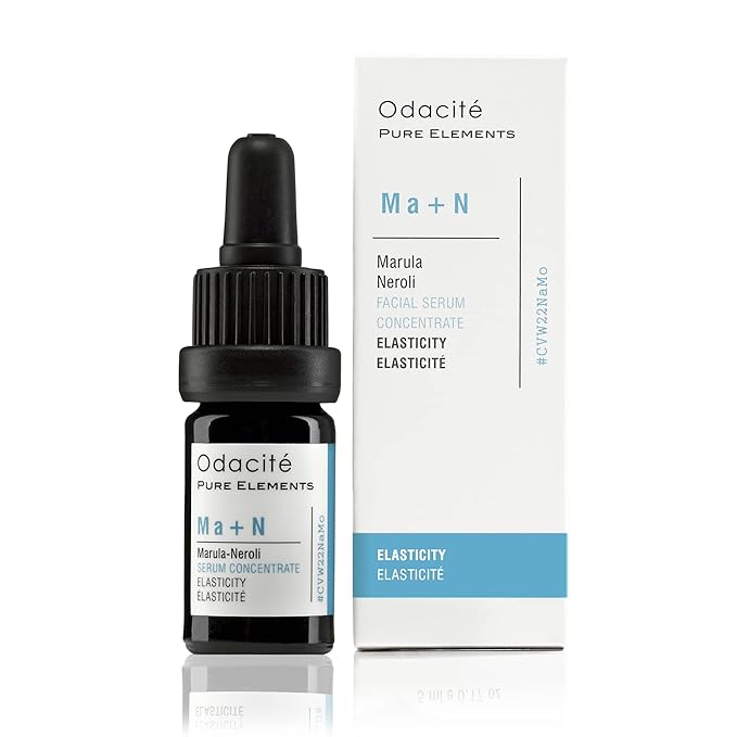 Odacité Anti Aging Serum Concentrate with Marula + Neroli, Elasticity Glow Recipe - Facial Oil for Hydration, Skin Texture & Visibly Smoother and More Supple Skin, 0.17 fl. oz