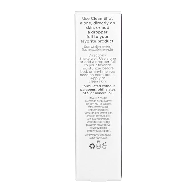 Pacifica Clean Shot Niacinamide Zinc and Hemp 10 Percent Complex Unisex 0.8 oz