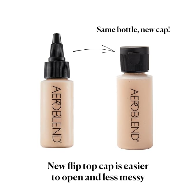 AEROBLEND Airbrush Foundation Makeup (O10) Professional, Water-Based, Buildable, Long-wearing, For all skin types, 1 oz