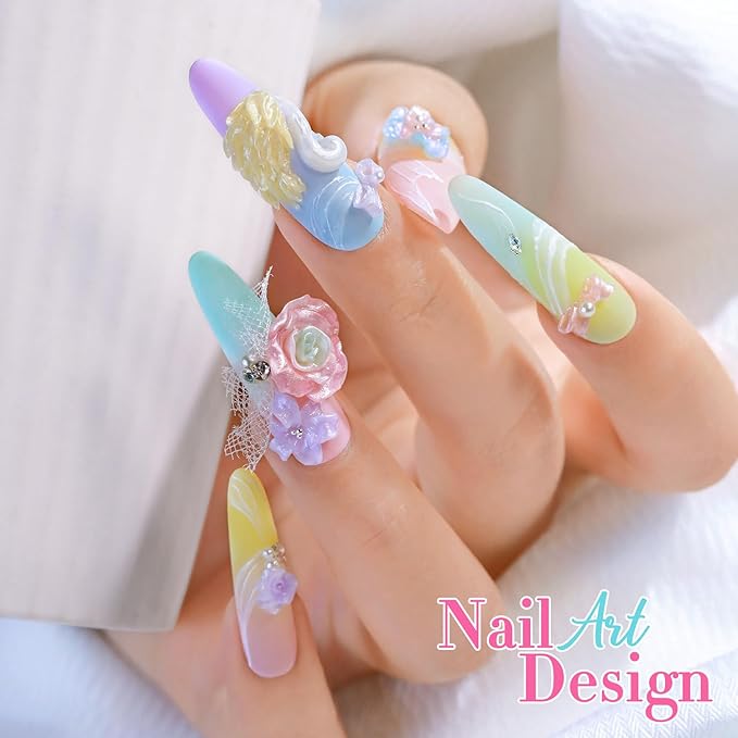 Double Rhythm 3D Nail Gel Pearl Solid Sculpting Gel for Nail Art Non-Sticky Hard for Building Carving Molding Extension Soak Off UV/LED Nail Art Salon Home DIY 0.5 Oz (Nude-Silk 02)