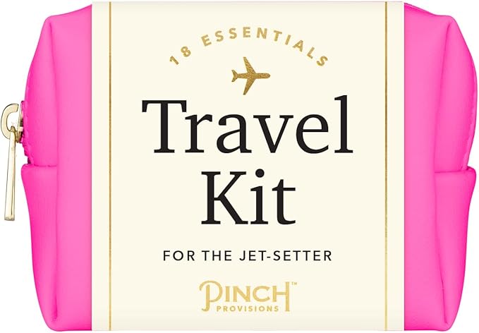 Pinch Provisions Travel Kit, includes 18 Must-Have Emergency Essential Items for Travelling, Ideal Road Trip or Airport Gift for Friends, Family & Peers, Portable Pouch