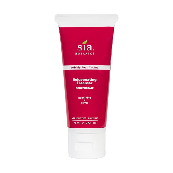Rejuvenating Facial Cleanser (74ml/2.5oz Eco Tube) | Face Wash w/Prickly Pear, Aloe Vera, Orange Blossom | Natural, Clean, Botanical Skincare for Women