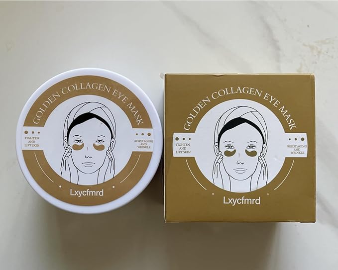 24K Gold Under Eye Masks, Eye Masks for Dark Circles, Anti Wrinkle Under Eye Gel Pads, Eye Mask for Puffy Eyes, Skincare | 60 Pieces/30 Pairs