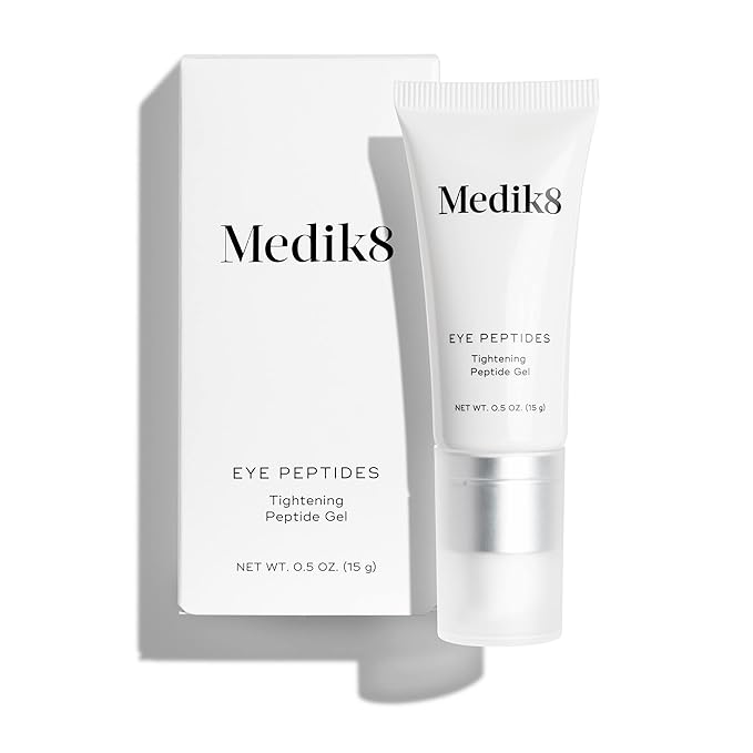 Medik8 Eye Peptides - Firming, Hydrating Daily Under Eye Skin Repair Gel - Smoothing, Tightening, Anti-Aging Treatment for Reducing Wrinkles - Plumping, Refreshing, Gentle Skin Regeneration - 0.5 oz