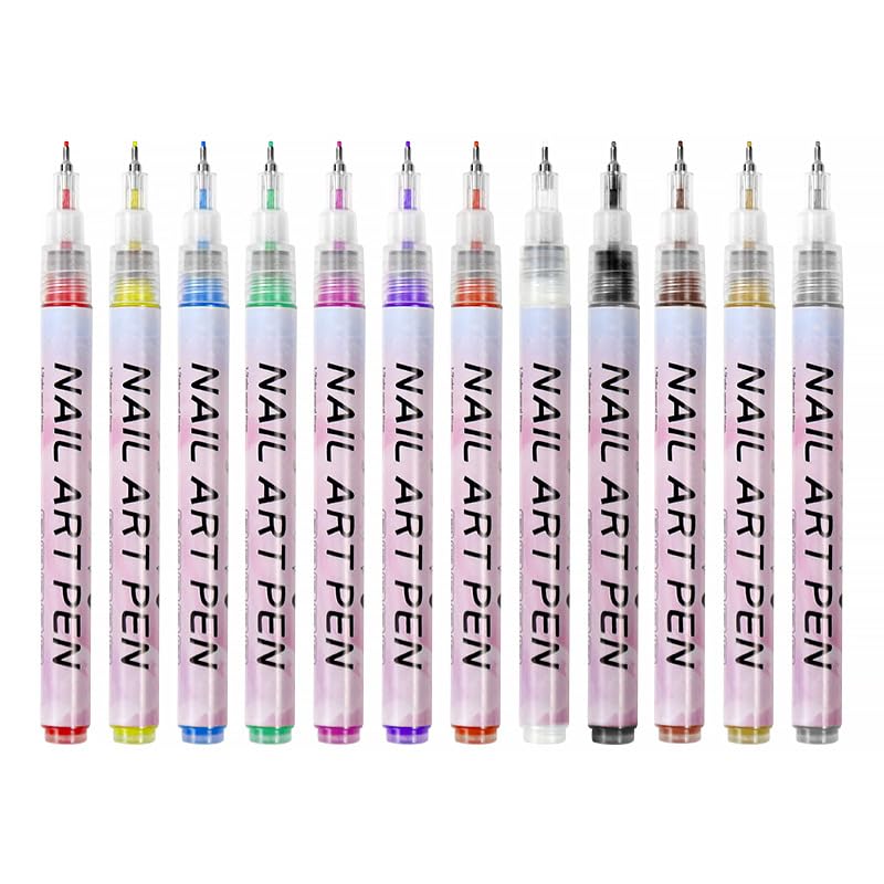 Nail Polish Pen, 1 PCS Nail Art Pen, Nail Pencil, DIY Drawing Painting Pen, for Nails DIY (Light Blue 0.5mm)
