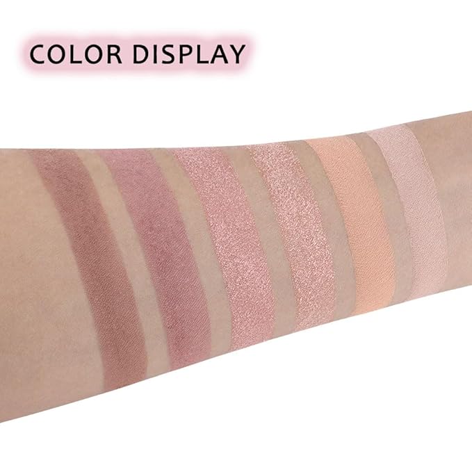 6 Colors Nude Champagne Gold Matte Shimmer Eyeshadow Palette for Eye Makeup,High Pigmented Brown Eye Shadow Primers Powder Palet de sombras de ojos