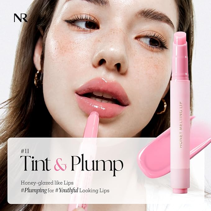 Nature Republic HONEY MELTING LIP PLUMPING (11 PINK) SOFT LIP STICK Tint & Plump Hydrating Gloss, Moisturizing balms, Volumizing formula & Sheer tint, Glowy Finish, korean make up