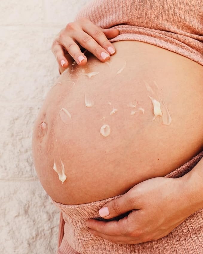 Organic Belly Butter for Pregnancy Stretch Mark Prevention and Treatment Award Winning Anti Stretch Mark Tummy Balm For Pregnancy and Postpartum 8oz - Hydrating Bump Cream