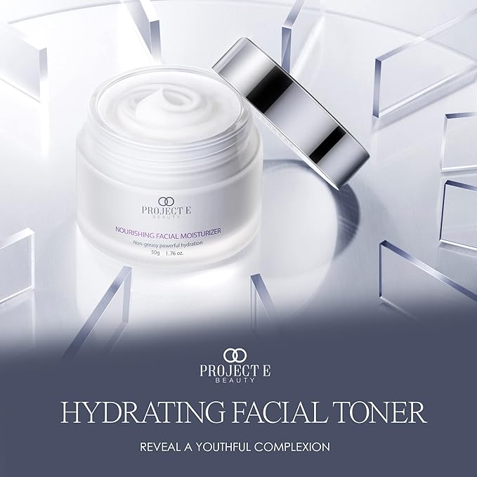Project E Beauty Nourishing Facial Moisturizer Anti-Aging Skincare| Daily Hydration | For Face And Neck | Smooths & Softens Skin | Reduces Wrinkles & Fine Lines | For Day & Night Use | 50g