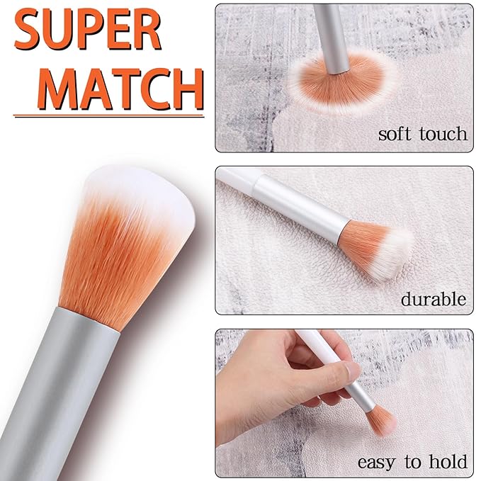 3 Colors Blush Palette，Blush Powder for Cheeks Makeup，Glitter Blusher with Brush，Long Wear，Highly Pigmented