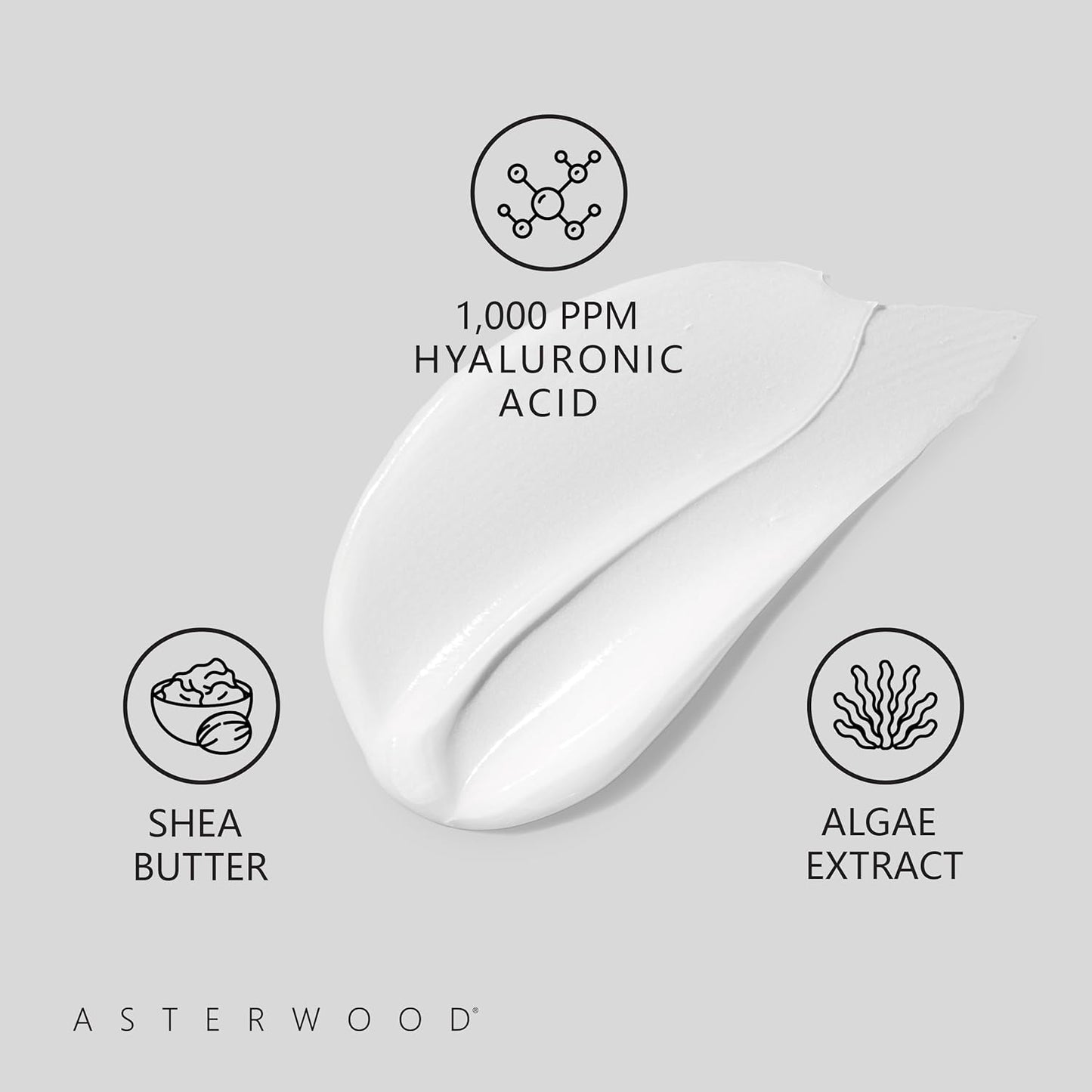 Asterwood Hyaluronic Acid Moisturizer - Anti-Aging, Wrinkle Reducing, Moisturizing, Hydrating - Fragrance-Free, Non-Comedogenic - 1.7 Fl Oz