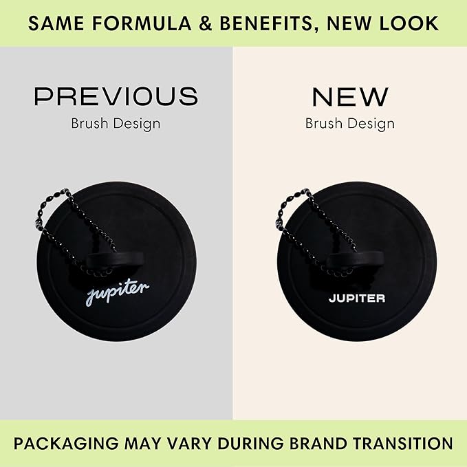 Jupiter Exfoliator Brush for Removing Dandruff and Build-Up, Detangling Scrubber for Wet or Dry Hair, Supports Circulation and Growth, Suitable for All Hair Types, Black