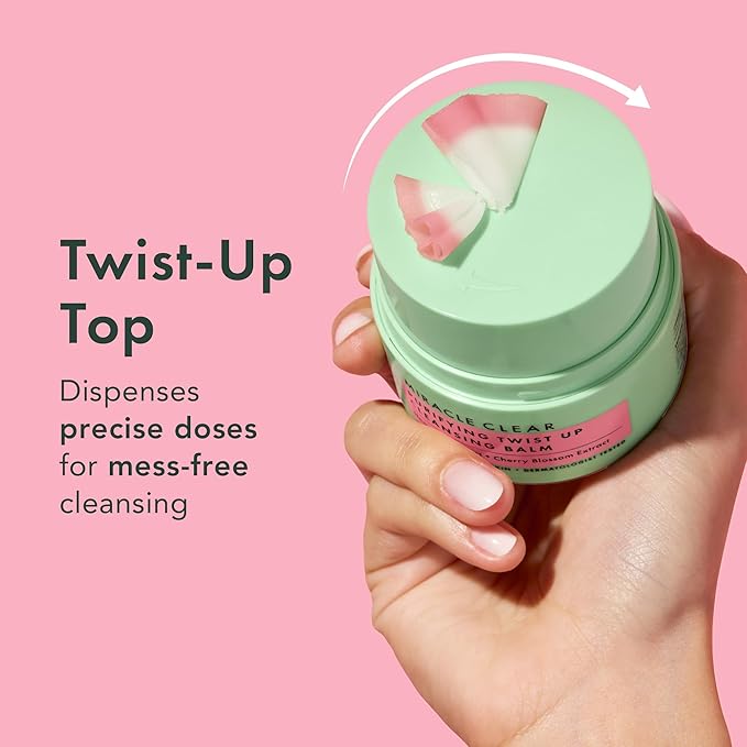 Rael Miracle Clear Cleansing Balm – Makeup Remover, Twist-Up Face Cleanser, Double Cleanse, Non-Comedogenic, with Rice Bran & Jojoba Oils, Vegan, Korean Skin Care, All Skin Types (1.69 fl oz)
