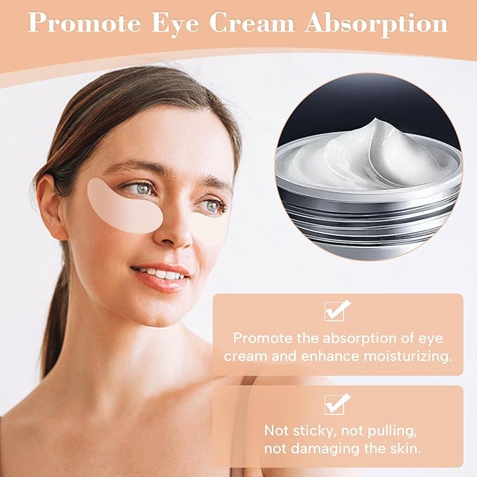 Reusable Silicone Eye Patches Mask Reduce Dark Circles Puffiness & Tired Eyes - 2 Refills Reusable Under Eye Patches for Adults Skincare Eye Treatment, Tin Case