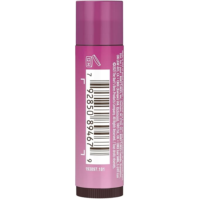 Burt's Bees Lip Tint Balm with Long Lasting 2 in 1 Duo Tinted Balm Formula, Color Infused with Deeply Hydrating Shea Butter for a Natural Looking Buildable Finish, Sweet Violet (2-Pack)