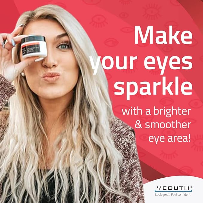 YEOUTH Retinol Eye Cream with Hyaluronic Acid, Hydrating Under Eye Cream for a Refreshed Appearance, Retinol Cream for Face, Eye Care 1oz