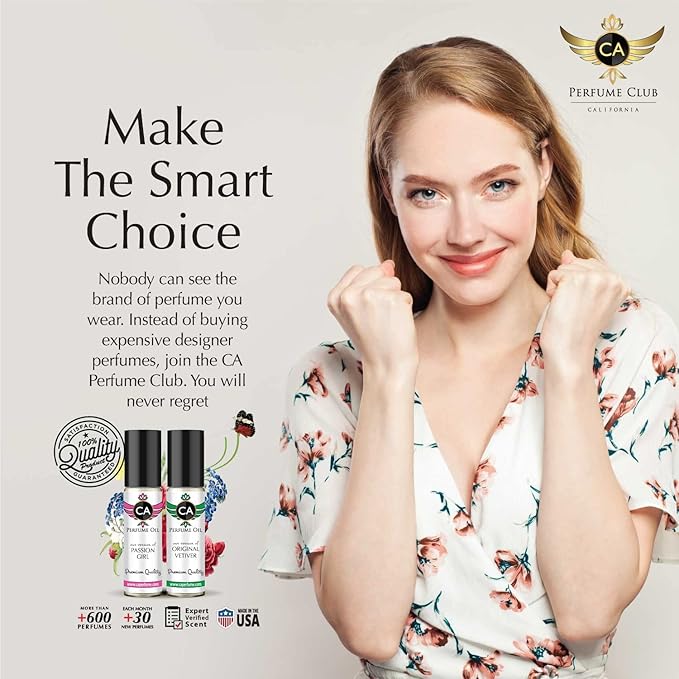 CA Perfume Impression of Eros Pour Femme For Women Replica Fragrance Body Oil Dupes Alcohol-Free Essential Aromatherapy Sample Travel Size Concentrated Long Lasting Attar Roll-On 0.3 Fl Oz/10ml