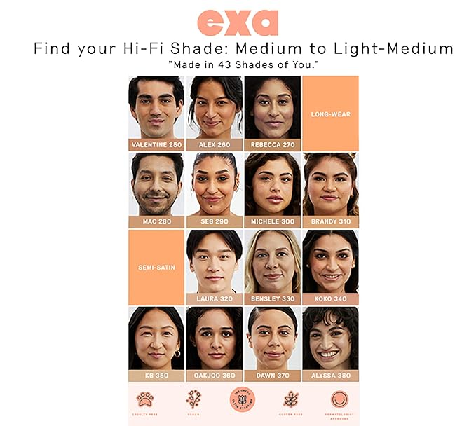 Exa Beauty - Natural High Fidelity Foundation | Clean, Vegan, Cruelty-Free Makeup (Mia 230)