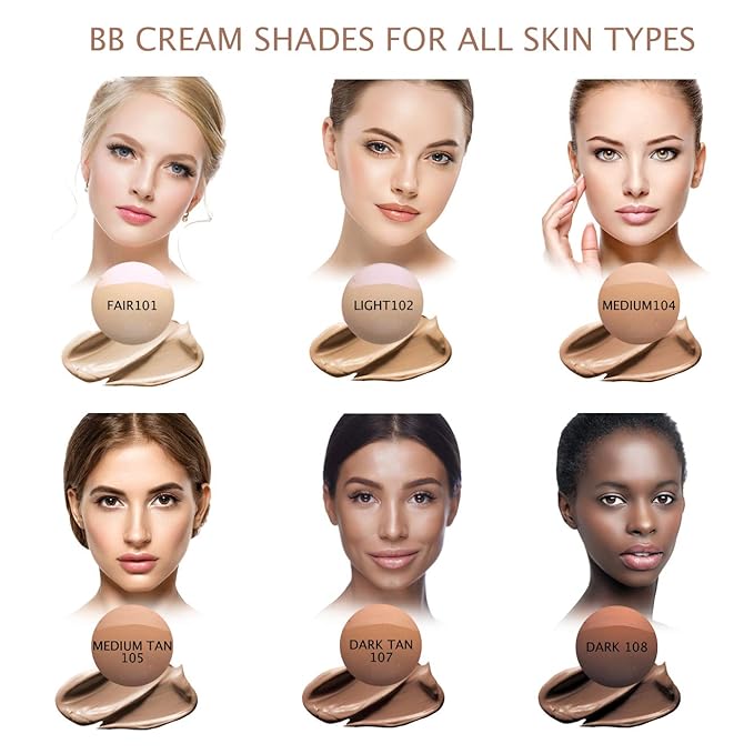 Bellaterra Cosmetics BB Cream - Tinted Moisturizer & Mineral Foundation, Hypoallergenic, Buildable Coverage, Oil-Free, Non-Comedogenic, Vegan, 1.69oz, Dark 108