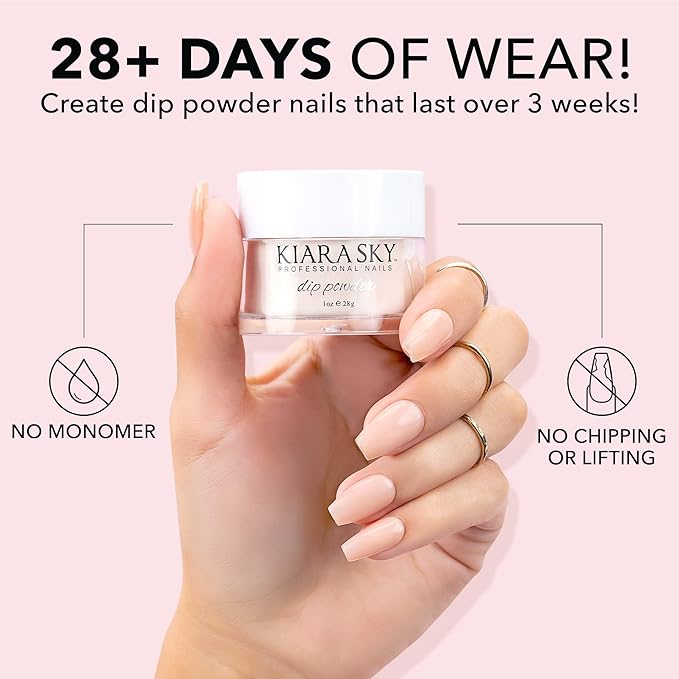 Kiara Sky Long Lasting Nail Dip Powder Pink Tones 1 oz, Cheeky