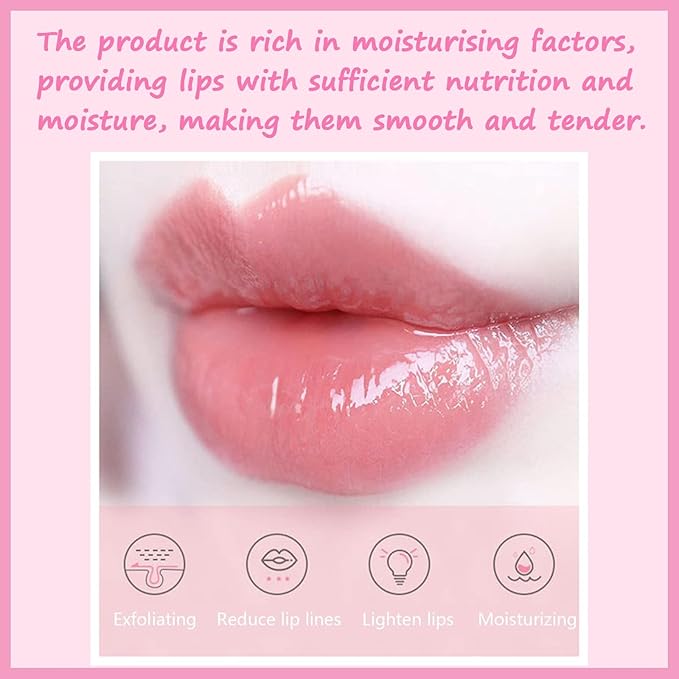 1 PCS Bee Lip Balm Lip Mask Honey Pot, Cherry Moisturizing Sleeping Lip Mask Overnight with Sticks, Lip Balm Honey Pot Lip Balm Hydrating Prevention Dry and Crack Lip Scrubs Exfoliator