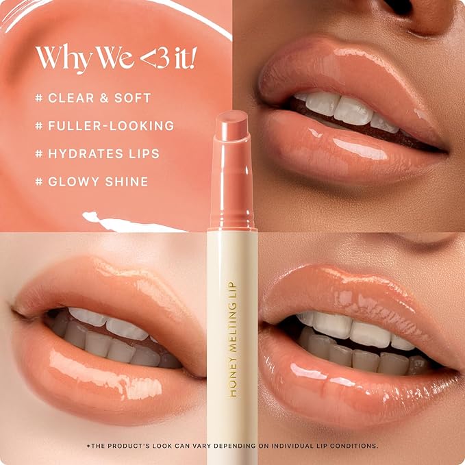 Nature Republic HONEY MELTING LIP (01 APRICOT) SOFT LIP STICK, Hydrating Gloss, Moisturizing balms, Sheer tint, Shine & Nude, Glowy Finish, korean make up