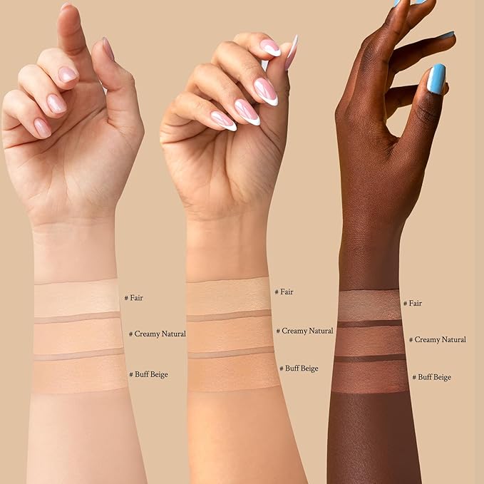 Foundation Balm, Matte Full Coverage Cream Foundation, Mature Skin Foundation, Creamy, Waterproof, Lightweight Face Makeup, 0.99 oz (BUFF BEIGE)