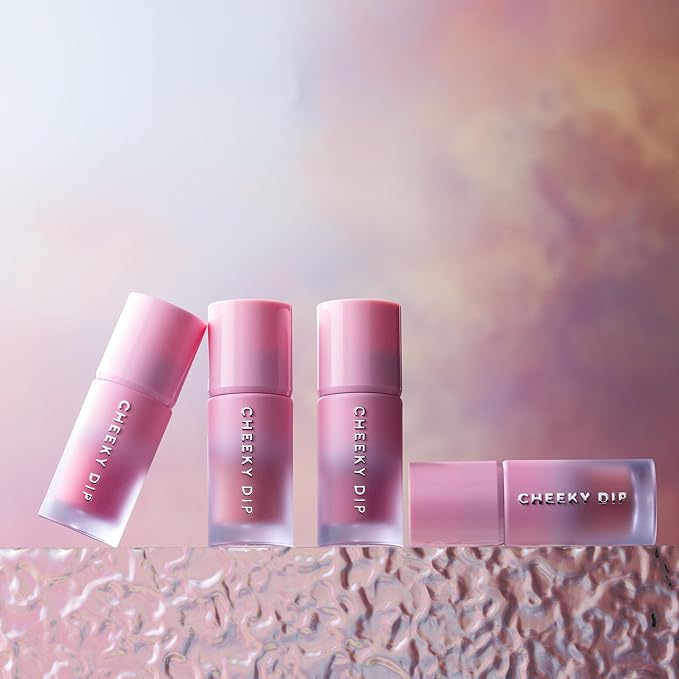 W7 Cheeky Dip Liquid Blusher - Pigmented Colour For Cheek Makeup - Satin Matte Finish - Lustful (Pink)