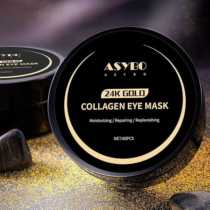 Under Eye Patches, 120 Pcs Golden Under Eye Mask, Eye Treatment Mask for Under Eye Bags, Dark Circles, Puffy Eyes, Fine Lines, Anti-Aging and Anti-Wrinkle, Collagen Eye Mask Skincare