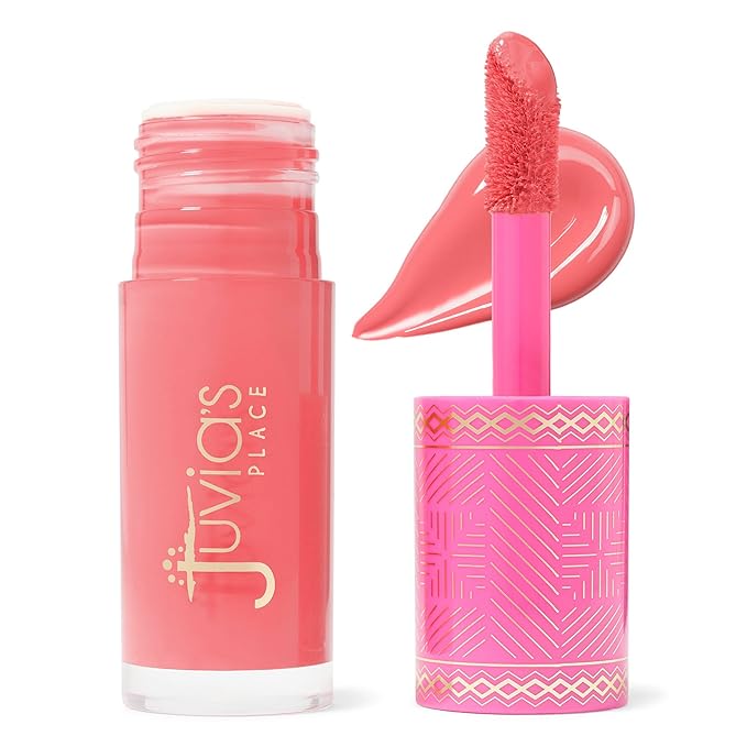 Juvia's Place Blushed Liquid Blush PeachRose - Dewy Tint Cheeks Makeup Glow Pigment Effortless Beauty Long Lasting Cosmetics Soft Creamy Natural Buildable All Skin Color Light Flawless Finish Blend