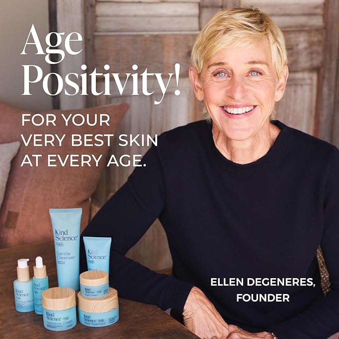Kind Science by Ellen DeGeneres Eye Cream - Under Eye Cream to Refresh Eyes - Hydrating Eye Cream for Wrinkles Noticably Smooths & Moisturizes - Paraben, Dye & Fragrance Free, 0.5 fl oz