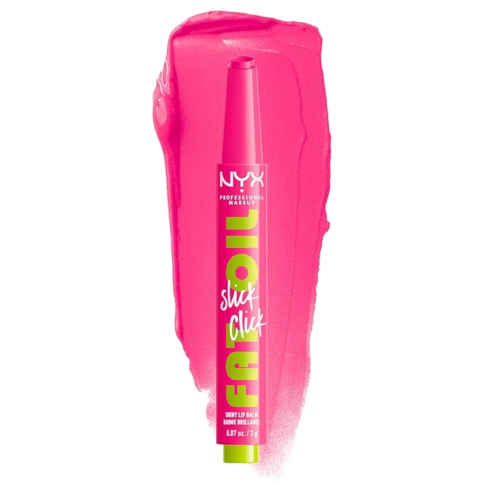 NYX PROFESSIONAL MAKEUP Fat Oil Slick Click, Lightweight, Buildable, Pigmented Vegan Lip Balm - Thriving