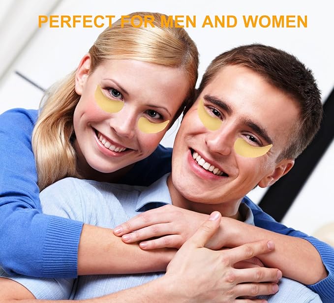 Under Eye Patches, Eye Mask, Eye Patches for Puffy Eyes and Dark Circles Reduce Eye Bags Fine Lines Smooth Wrinkle, Anti-Aging,Hydrating, 24K Gold Eye Skin care Pads with Collagen (60PCS)