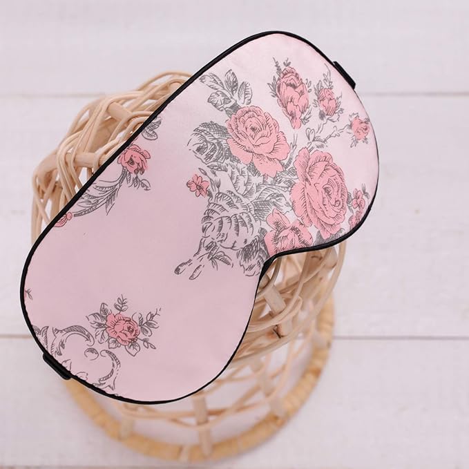 100% Pure Silk Eye Mask Sleep Eye Mask Eye Cover Eyeshade Sleeping Eye Mask Floral Colors (#1)