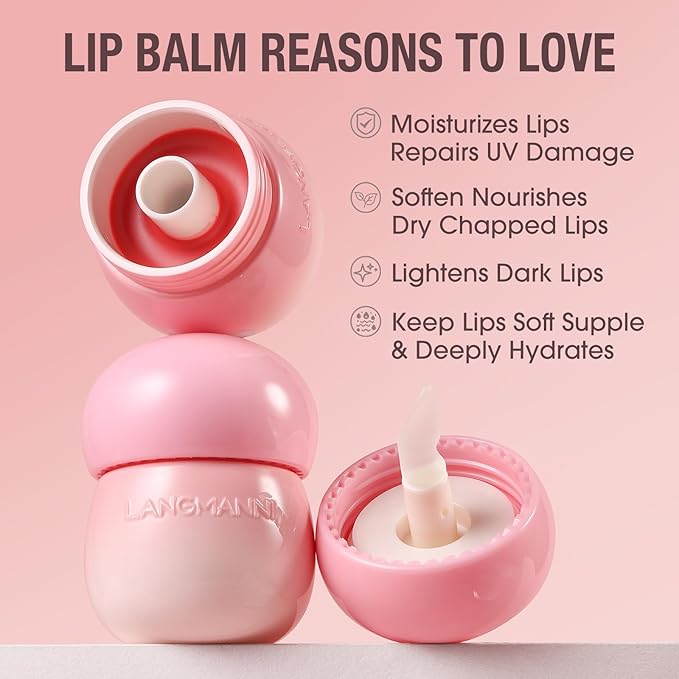 Glow Lip Balm Plumping Moisturizing Lip Balm For Dry, Chapped Lips, Sheer Tint Color, High Shiny Lip Gloss Non-stick Lip Stian Lipstick, Lip Sleeping Mask Nourish & Hydrate Tinted Lip Balm(4# Orange)
