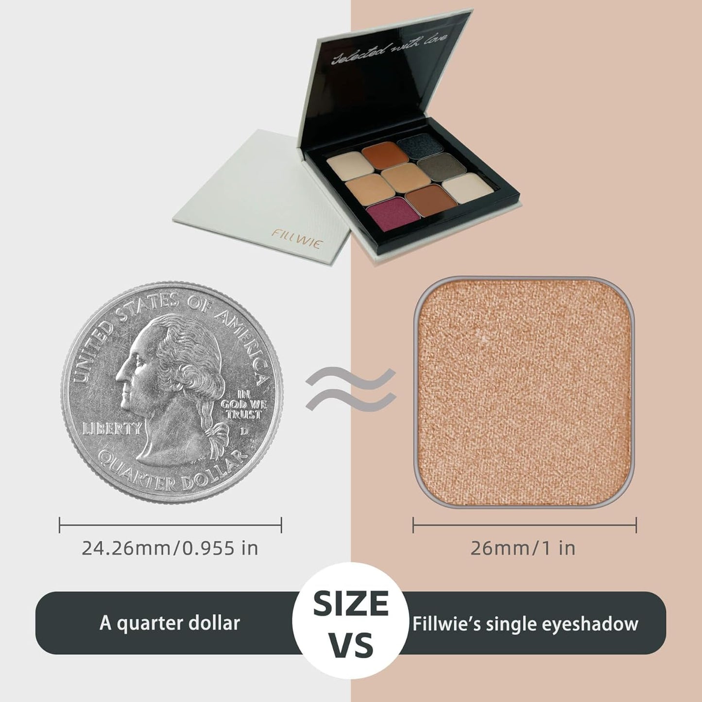 Magnetic Single Shimmer Pink Eyeshadow with Metal Pan, Light Pink Eyeshadow Refill Pan for hooded eyes, for DIY Empty Magnetic Palette (pink flamingo)