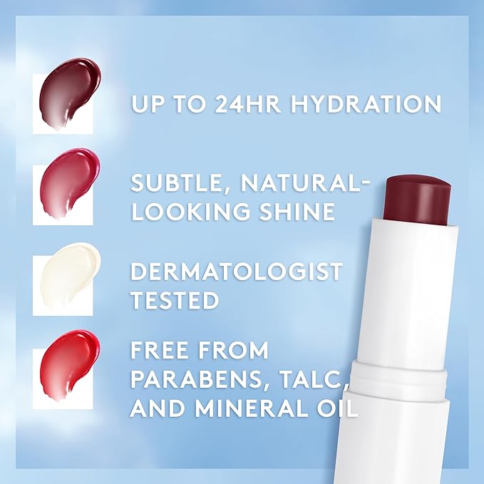 CoverGirl Clean Fresh Tinted Lip Balm, Vegan Formula, Hydrating, Natural Finish, Cruelty Free, Clear as Crystal, 1 Count