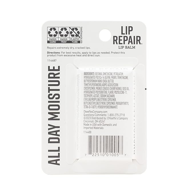 O'Keeffe's Lip Repair Lip Balm with Cherry & Vitamin E Oil, Stick, Twin Pack