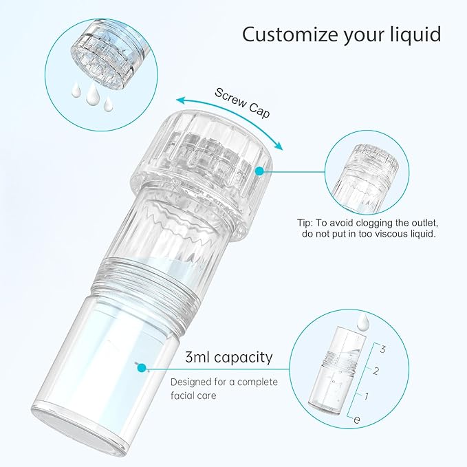 Micronee.dling Pen H3 Micronee.dle Pen - Adjustable Serum Applicator - Micronee.dle for Face Home Use - 2PCS H12 + 2PCS Nano-HR + 2PCS Nano-H