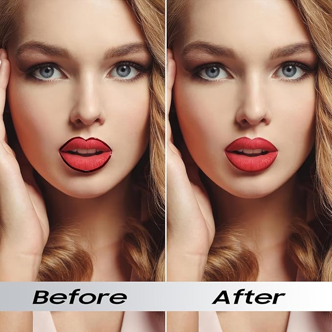 Peel Off Lip Liner Stain - Non-Stick Cup Lip Comfortable Vivid Color Peel Lip Stain Transfer-Proof & Long - Wear, Create Beauty & Charming Lip Makeup For All Skin Types with All-Day (#03 Rose)