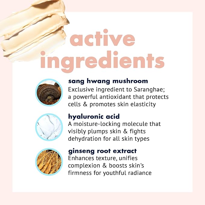 Saranghae Hydrating Moisturizer Face Cream for Soft, Smooth Skin, Face Moisturizer for Dry Skin, with Hyaluronic Acid & 12 Anti-Aging Skin Care Botanicals for Cellular Regeneration - 2.11 oz